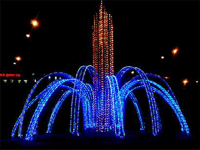 Светодиодный фонтан Лучи Надежды 3,4м Разноцветный