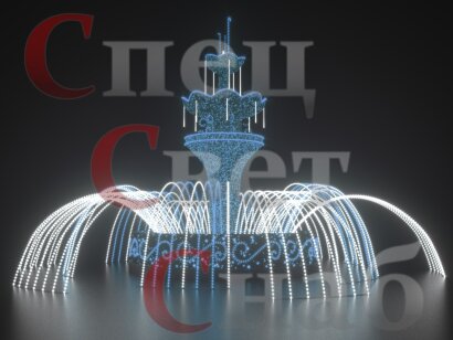 Светодиодный фонтан "Императорский" Сине-белый Акция