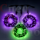Светодиодные гирлянды "Спайдер" трио фиолетовый зеленый фиолетовый 10м