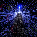 Уличное освещение - гирлянда "Звездное Небо" d=20м IP65 10м 90 нитей синий