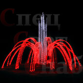 Светодиодный фонтан Лучи Надежды 3,4м Красный