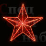 Светодиодная макушка "Звезда яркая" 55*55 см Красная