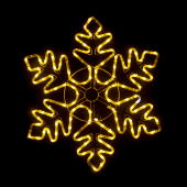 Светодиодная снежинка с мерцанием 65 см Теплое белое свечение